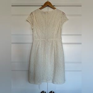 The Limited Lace Crochet Sheath A-Lined Coastal Boho Scandi Girl Dress Ivory 8